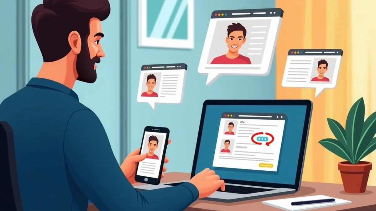 How Men Can Compare Free Dating Websites - editorial photograph