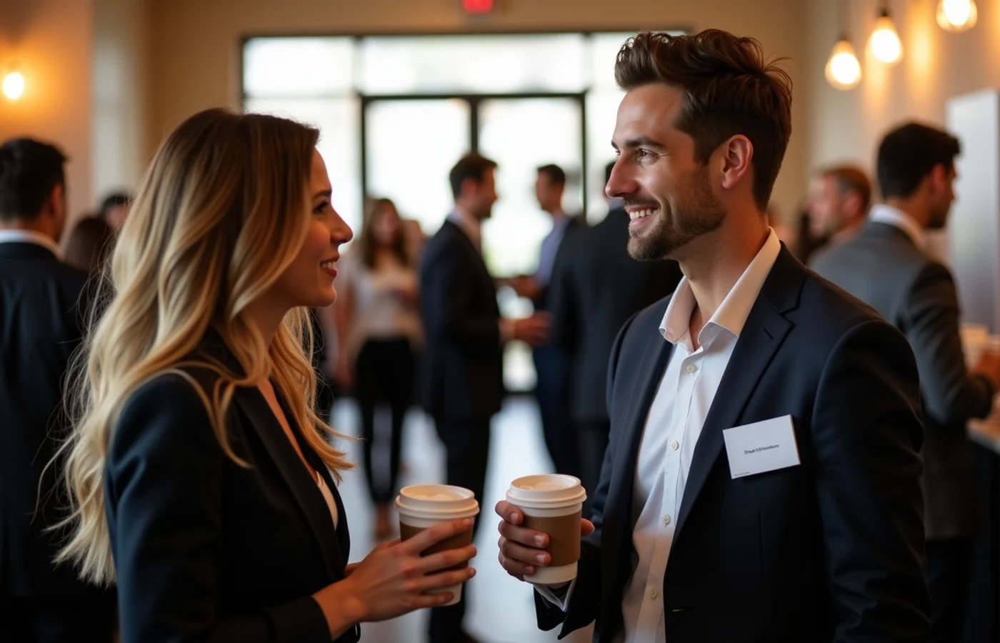 Professional networking or dating-friendly socializing - supporting editorial photograph